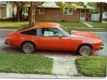 1977 Pontiac Sunbird, V6, automatic. Bought new.