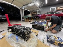 Tearing down the VVTI block, while assembling the new GTE block