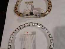 Tachometer cathode tube (top). The pattern on Anode plate or heater(??).resembles Greek key inverse Meandre...