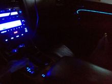 Center console and door panel mood light strip