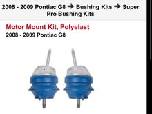 Pontiac G8 superpro motor mounts