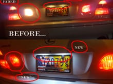 Changed out the trunk taillight housing and added LED Bulbs to the license plate...