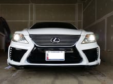 Lexus front Blackpearl kit freshly installed