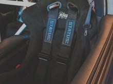 Working on installing the new seats, also trying to figure out the best place to mount the harnesses well the lower half of the 5 point harness