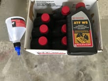 9 quarts of Toyota ATF WS fluid & New fill funnel. (I Used 10.5 Quarts in Total)