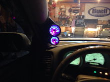 New gauges and pod pillar these are glowshift 7 color options.