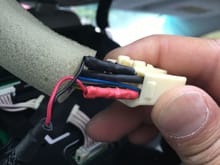 Hardwire kit comes in place, place red wire with blue wire (+12 v switch) you could run it with black wire if you have auto off on your radar black ground will connect with white and black stripe wire