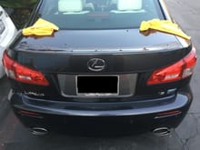 Removal of spoiler and cleaning 3m tape