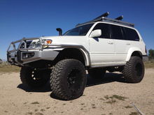Lexus LX470 with JDM flares, Aussie Bumpers, & South African Roof Rack.