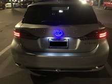 Custom Blue Lexus Illuminated Emblem