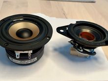 New and old speakers for comparison.