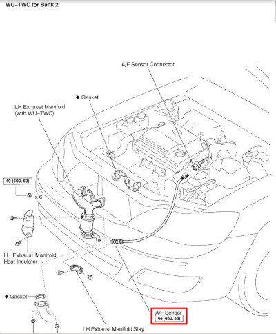 2002 Lexus ES 330 bank 2 02 sensor location - ClubLexus - Lexus Forum ...