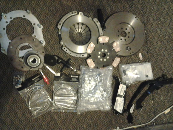 The adapter set for slave cylinder and 1uz to w58 bellhousing to trans,3sgte clutch kit 1uz flywheel ect.