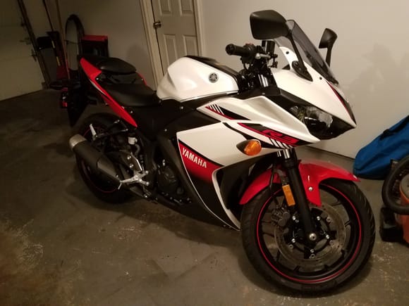 The wife's 2016 yamaha r3, she learned quick