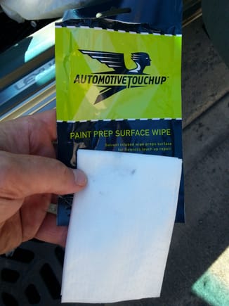 AUTOMOTIVE TOUCH-UP grease removing wipes....