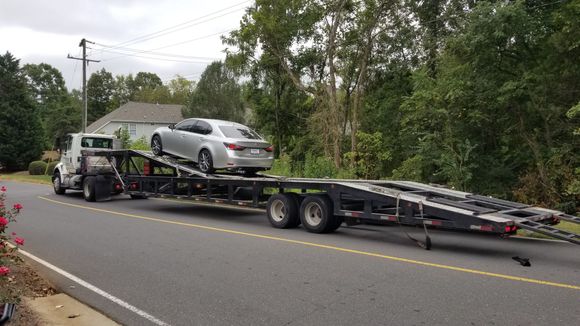 Still on the transport truck. Got it from McCall Sewell Lexus in Houston, TX.