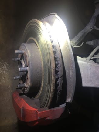 Brakes are nearly rusted to the point of failure 