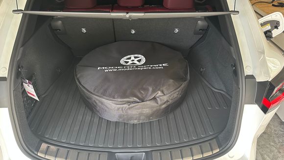 Centered in cargo area. 