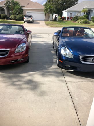 

The Blue car is a 2002 and the red is a 2007. I cleaned the lights on the blue car. The red car has never been cleaned and still looks new.