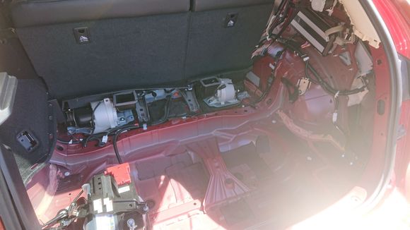 Empty trunk. Lot of empty volumes behind the panels.