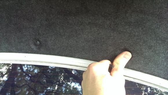Removing from underside of trunk lid