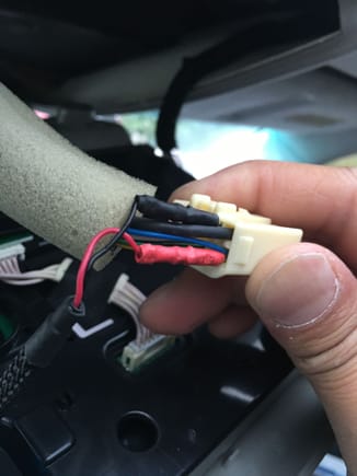 Hardwire kit comes in place, place red wire with blue wire (+12 v switch) you could run it with black wire if you have auto off on your radar black ground will connect with white and black stripe wire