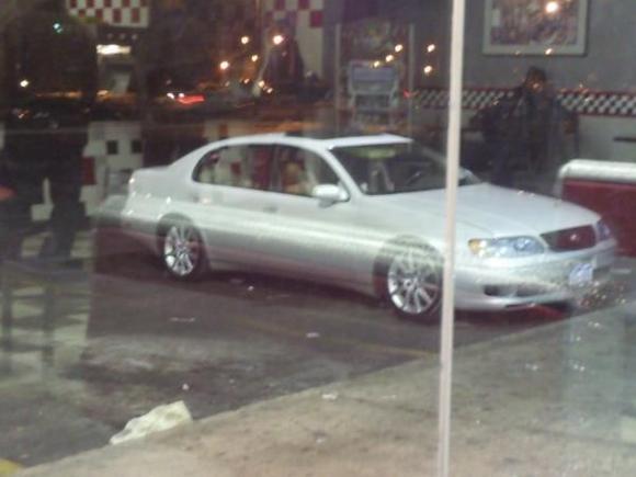 looking at my car from mcdonalds window lookin smooth