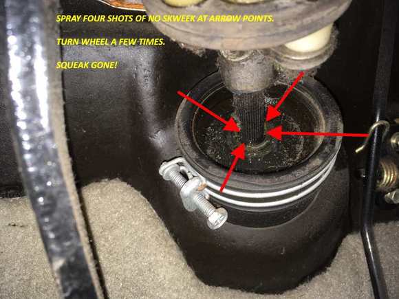 Spray at these four points