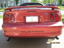 stang back - black outs gone ! phew !