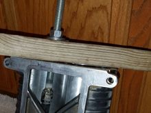 Took two hex nuts with the same thread/size as the end of my blind bore bearing remover head and welded them together and then welded them to a piece of all thread.  I used I wood 2x4 to brace against the face and a wrench driving a nut to extract the bearings.  The slide hammer that came with the head was not enough to break the bearings loose.