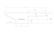 Front mount bracket for LSJ stock h/e.  Passenger side configuration shown.  Drivers side bracket will need to be formed opposite direction.  May want to install rubber bushings in between brackets and h/e  I'm not sure how much the front crash bar flexes but I was hoping it wouldn't be enough to cause fatigue cracks.