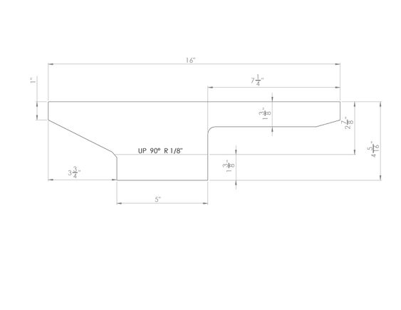 Front mount bracket for LSJ stock h/e.  Passenger side configuration shown.  Drivers side bracket will need to be formed opposite direction.  May want to install rubber bushings in between brackets and h/e  I'm not sure how much the front crash bar flexes but I was hoping it wouldn't be enough to cause fatigue cracks.