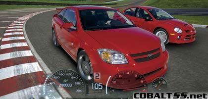 112 0505 Joy Sticks 01l2005 Dodge SRT4 And 2005 Chevrolet Cobalt SSFront Passenger Side View