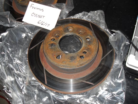 USED LSJ Powerslot Rear Rotors.  Drilled for LSJ and Base Model (4x100) Use.  $100 + Shipping