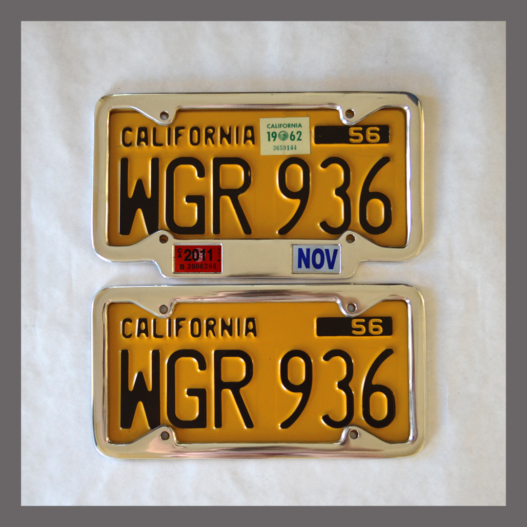California license plate sticker colors by year
