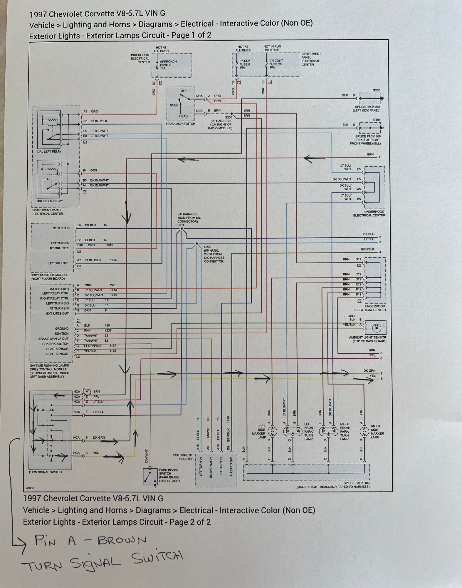 center brake light works but the other four do not. CorvetteForum