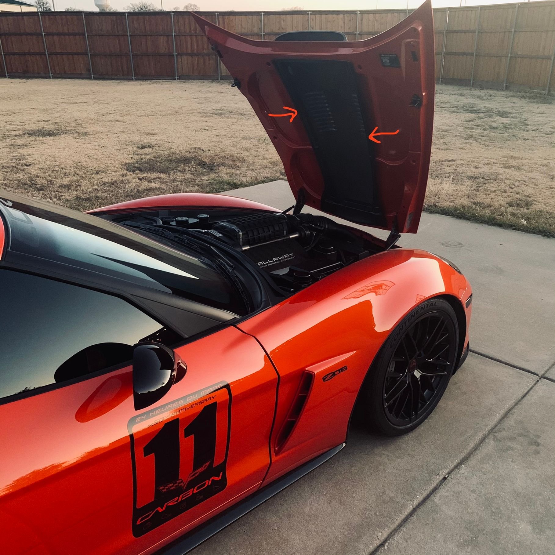 New clear coat on my Callaway carbon fiber hood CorvetteForum