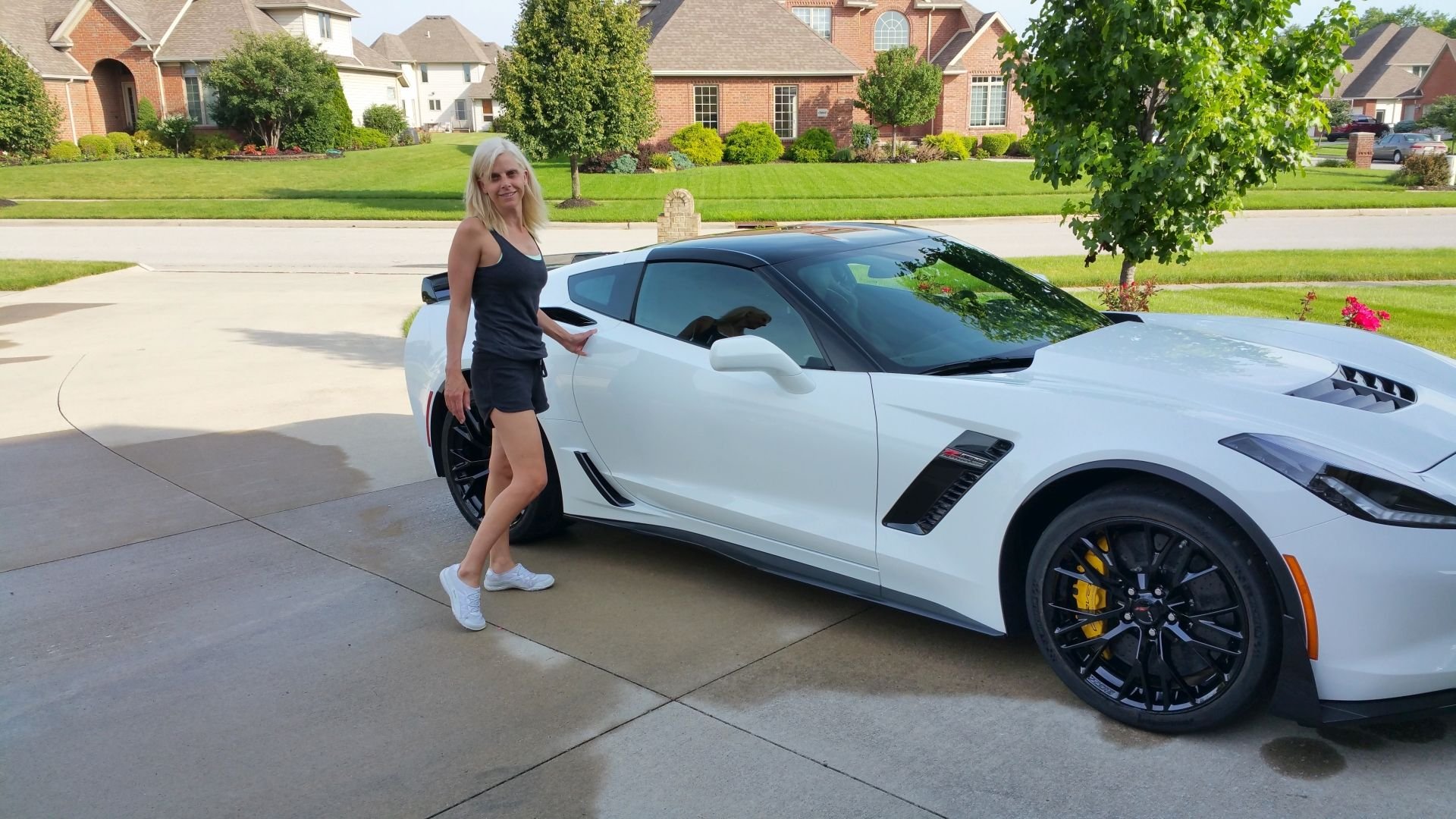 Arctic White C7 Z06 with yellow calipers CorvetteForum Chevrolet