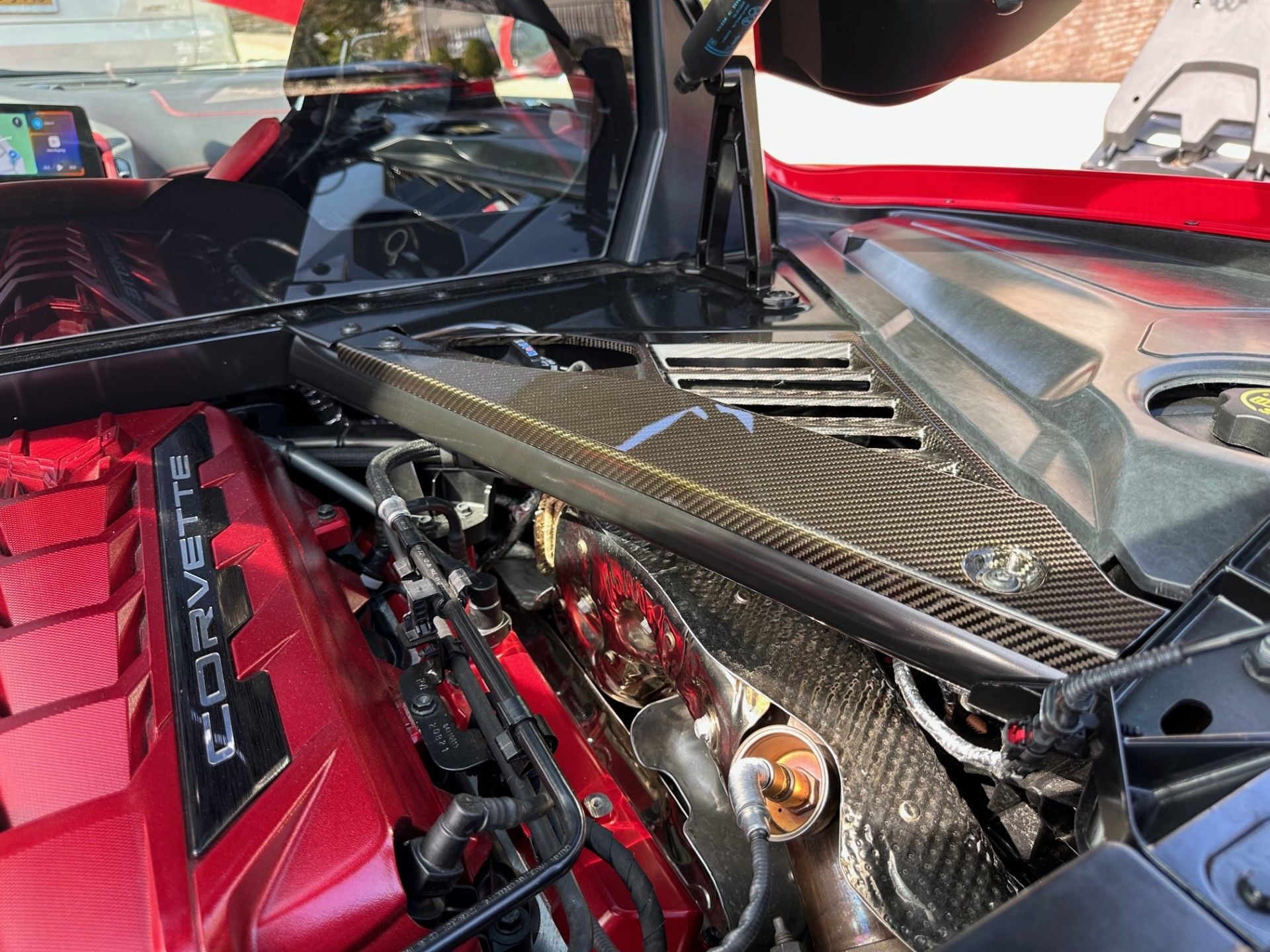 LT2 Engine Cover, Edge Red, C8 Corvette, ACS Composite