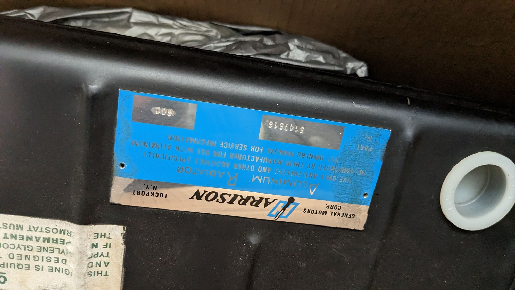 FS (For Sale) 19601961 Corvette top tank radiator CorvetteForum