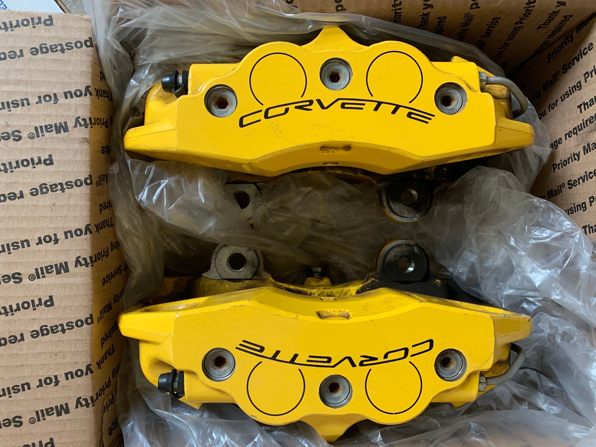 FS (For Sale) YELLOW C6 Z06 rear calipers with AFX Rotors