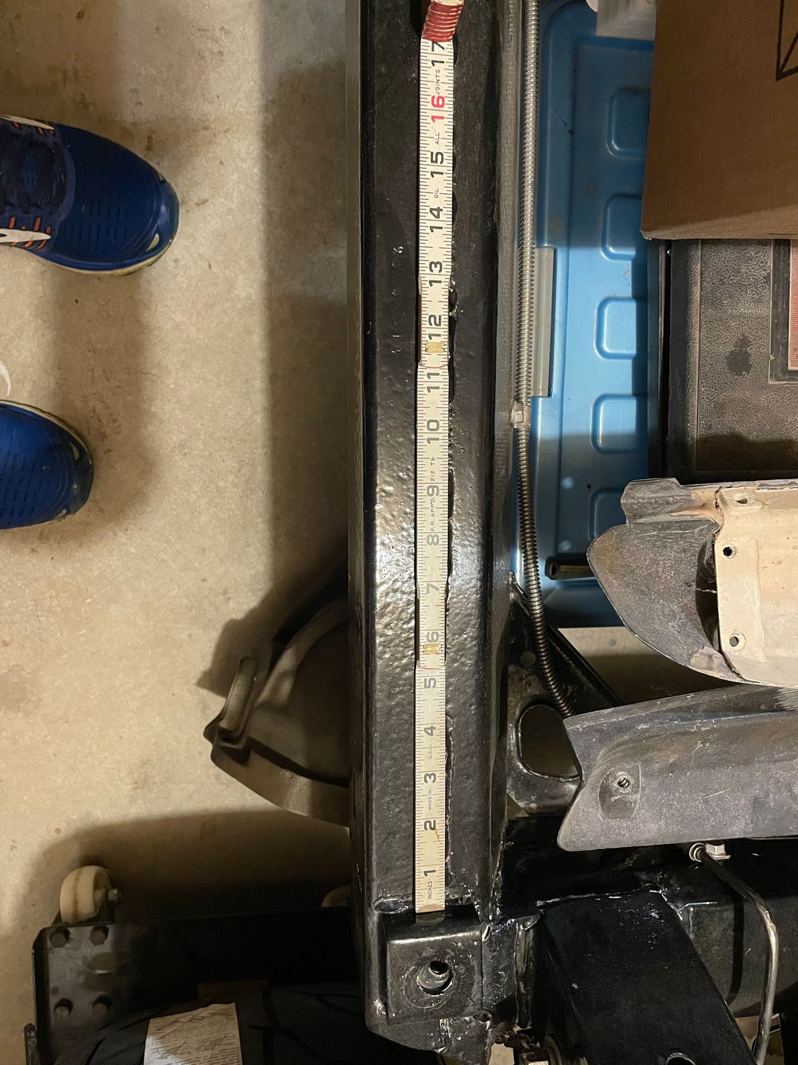 12 inches forward of the #3 Left mount