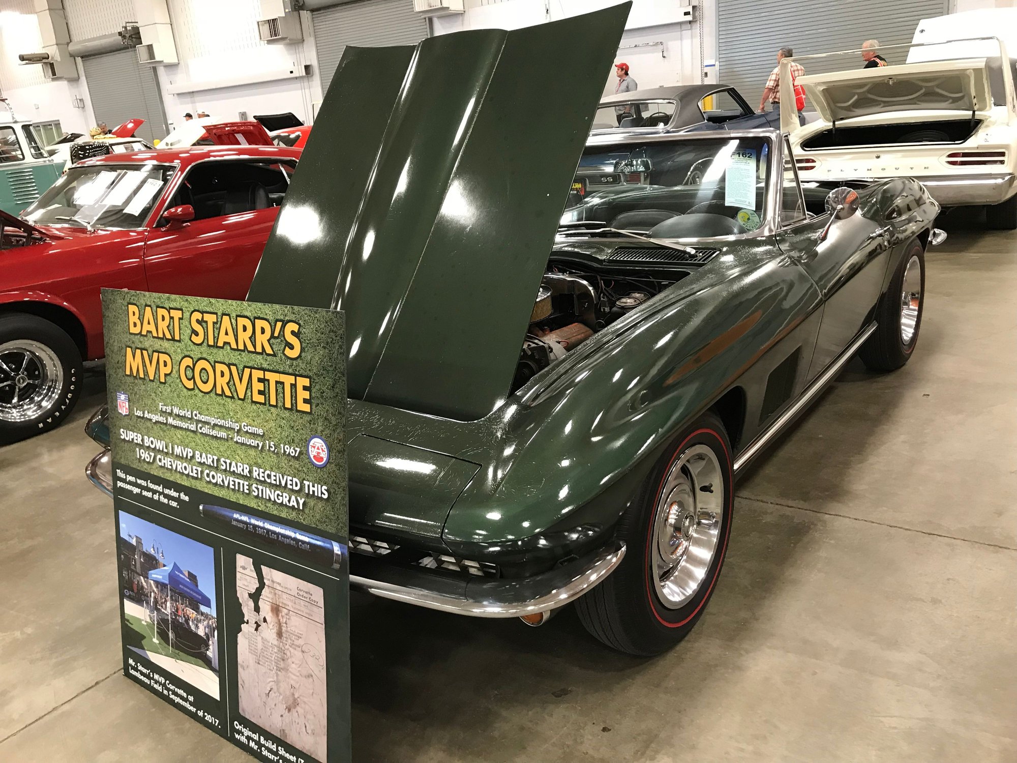 1967 Corvette Awarded to Super Bowl MVP QB Bart Starr to be