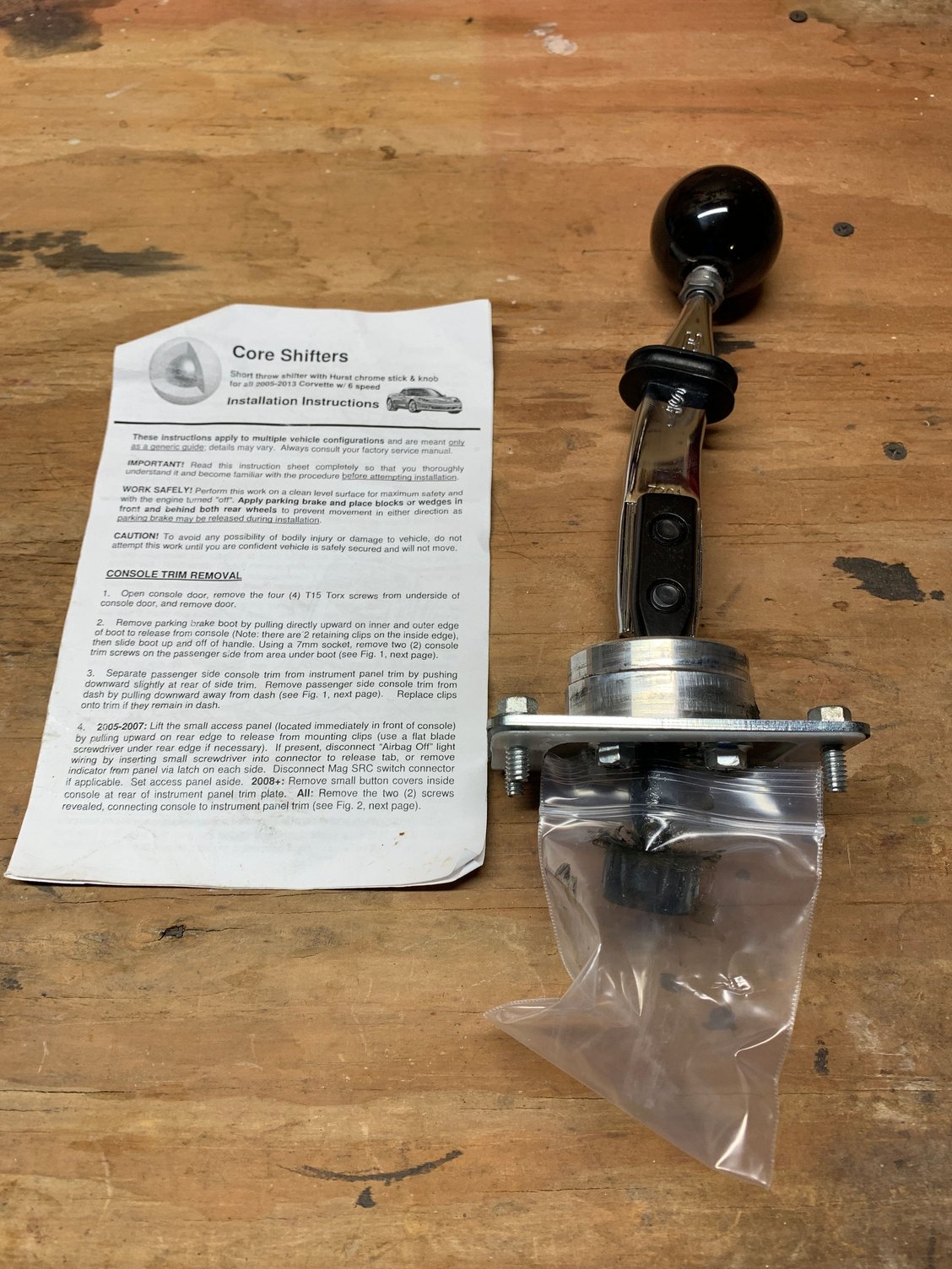 FS (For Sale) Hurst Short Throw Shifter for C6 with Black Shift Ball