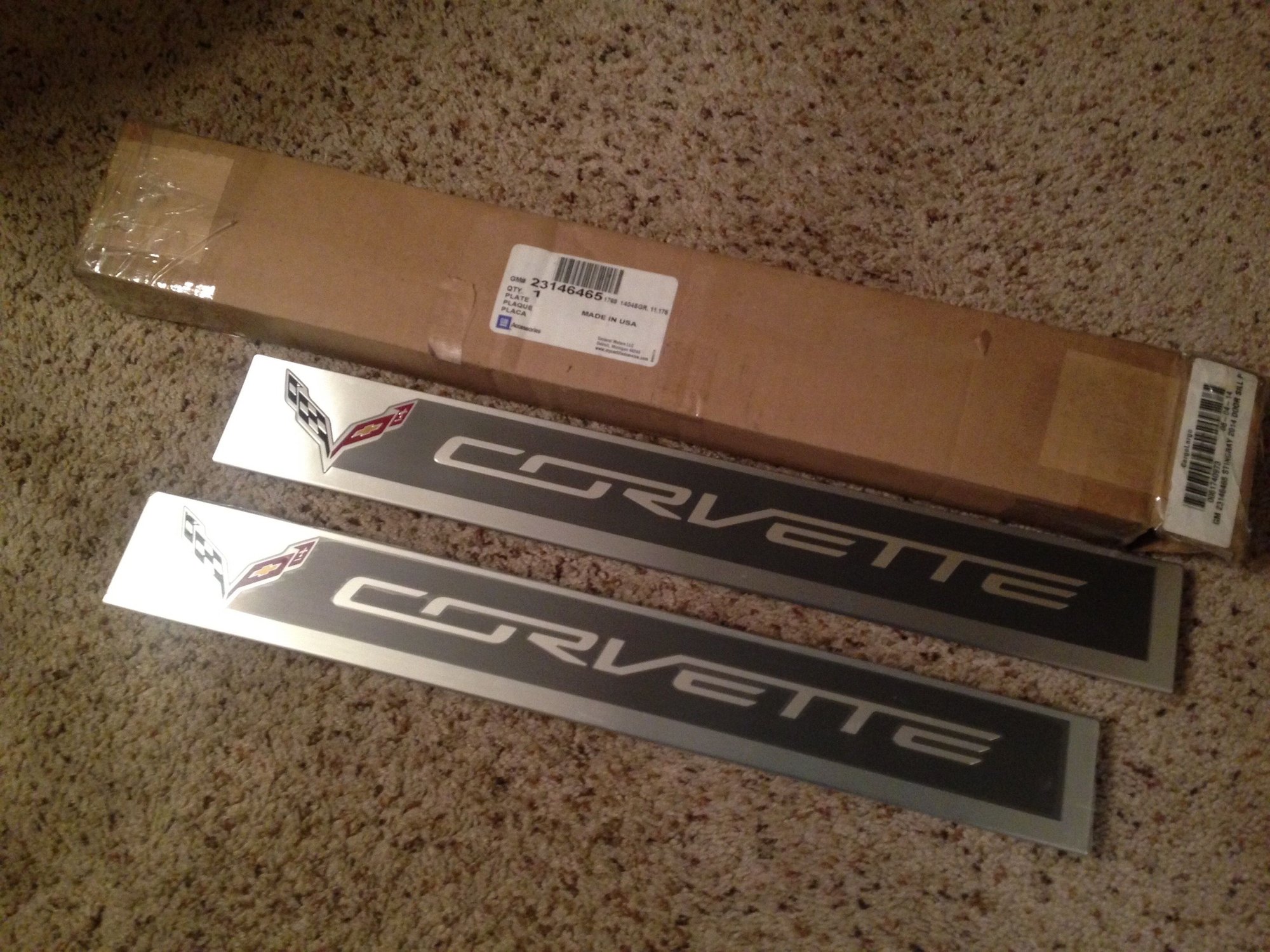 FS (For Sale) OEM C7 "Corvette" logo door sill plates CorvetteForum