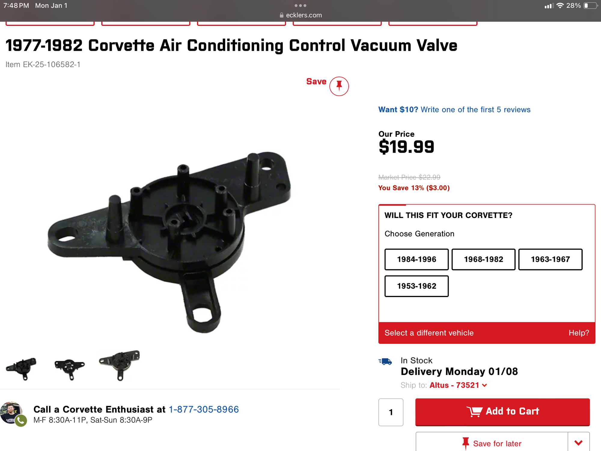 1977 AC vacuum selector switch CorvetteForum Chevrolet Corvette