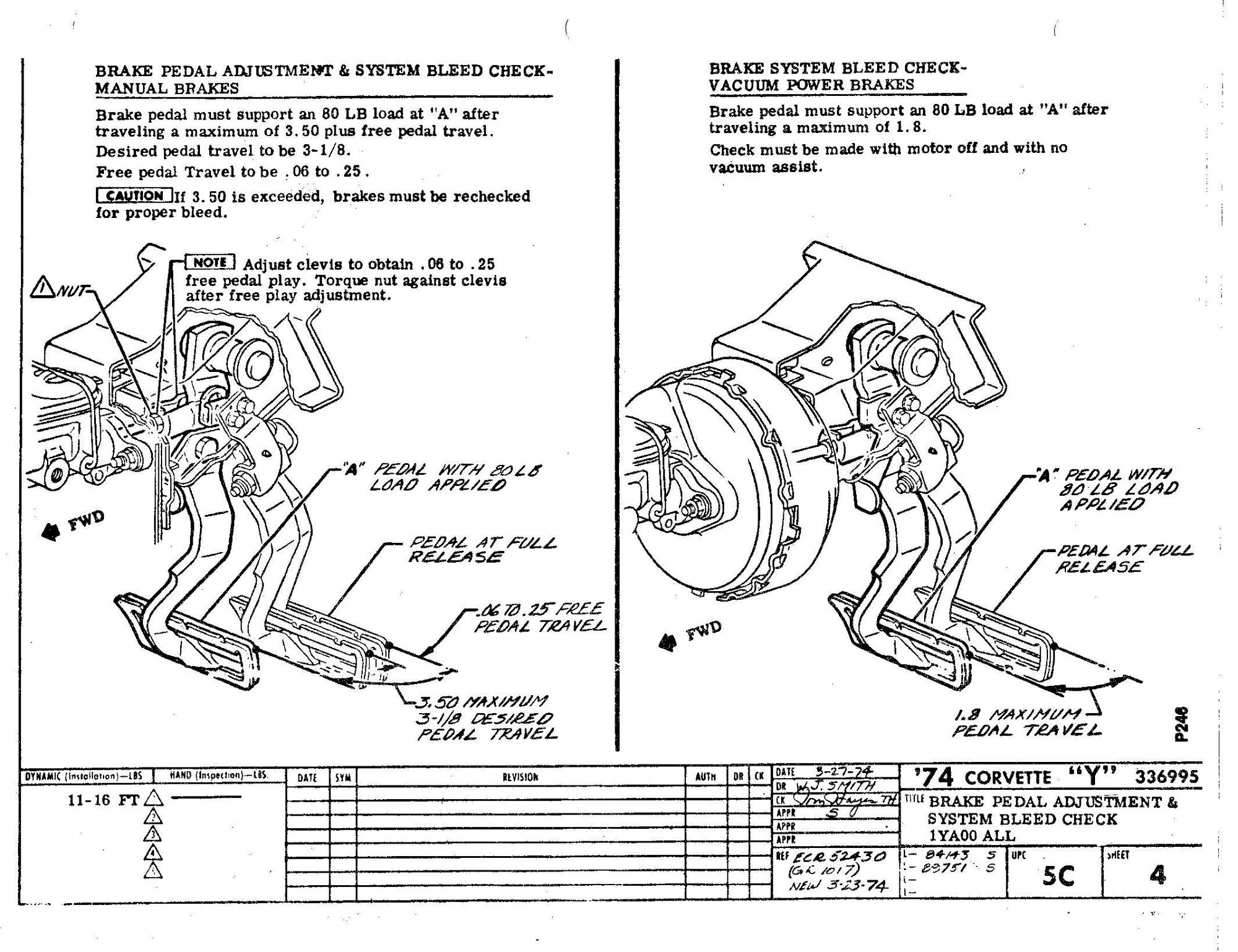 Brake Pedal "Travel" Page 2 CorvetteForum Chevrolet Corvette