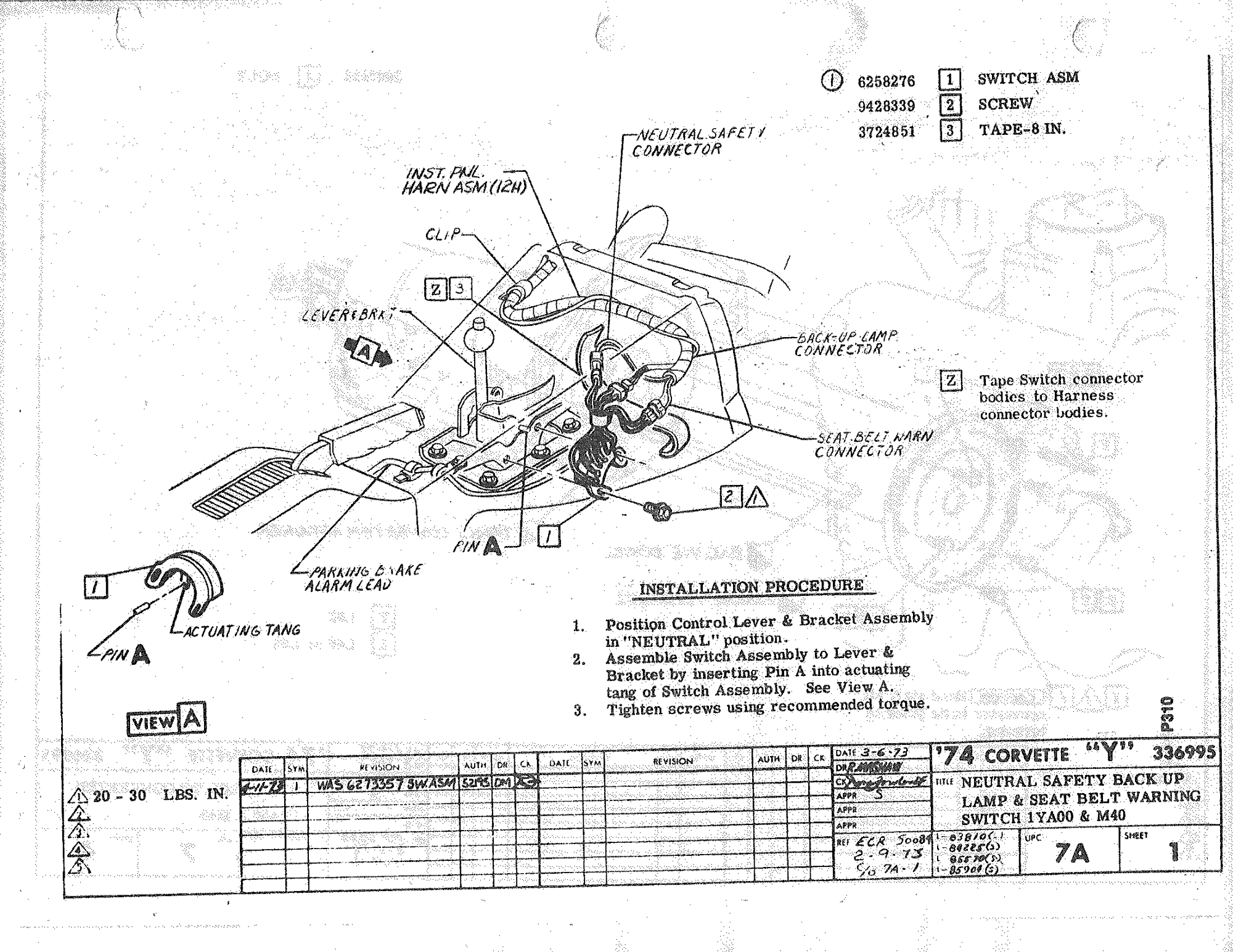 neutral safety switch CorvetteForum Chevrolet Corvette Forum Discussion