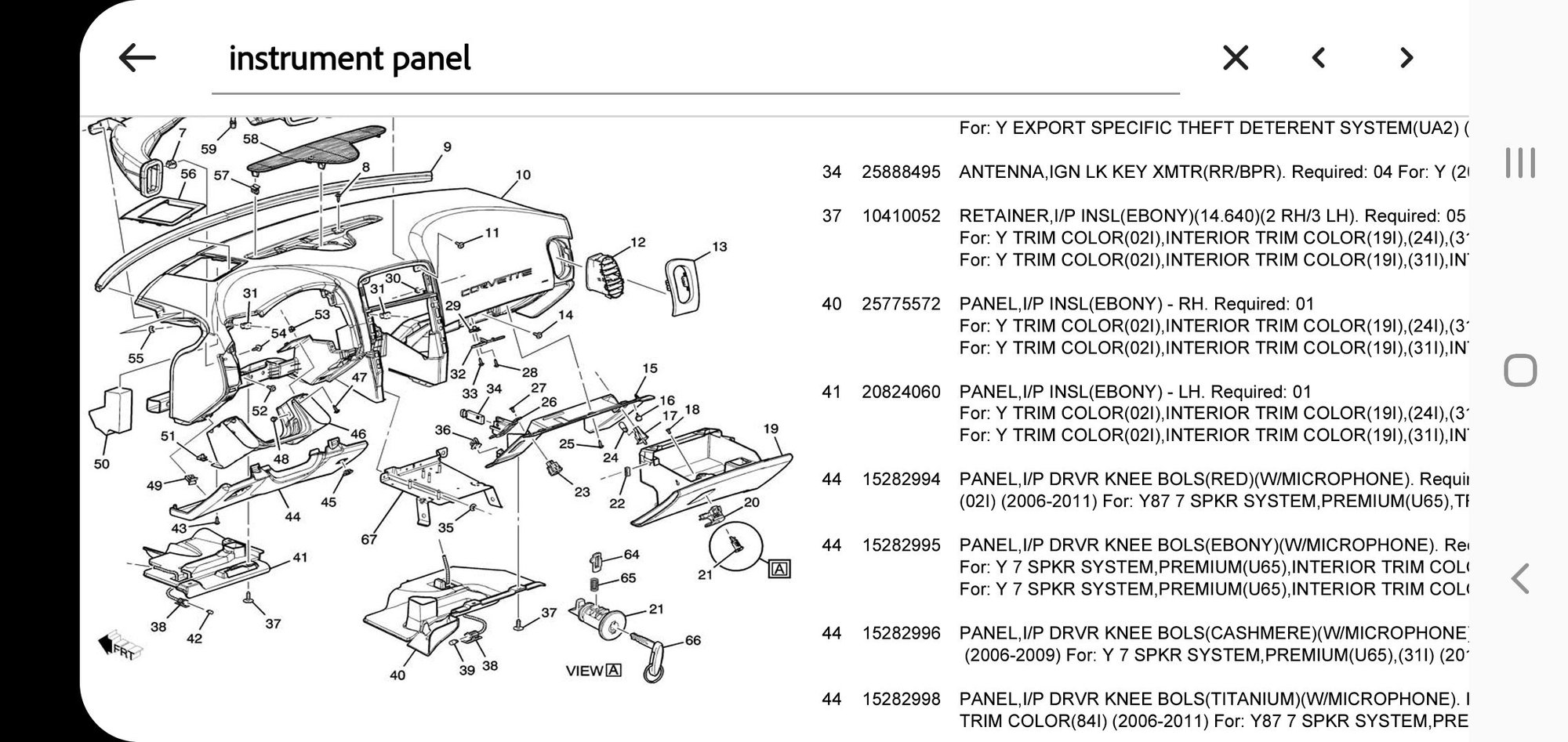 Part 37 in this diagram is GM 10410052.  Search on eBay Clips and Fasteners in California usually has something spot on in a 10 pack, etc.  All this in case you want to do a bit better than Harbor Freight for your C6.