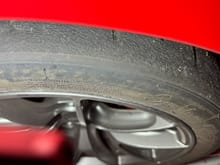 Rears (3 day old tires) same camber, showing lots of outer edge wear